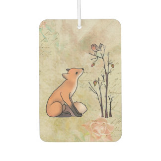 Fox and Robin Car Air Freshener