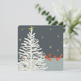 Fox and robin Christmas card