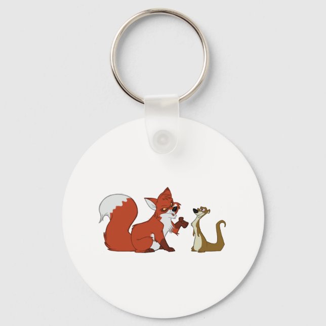 Fox and Weasel Talk Key Ring (Front)
