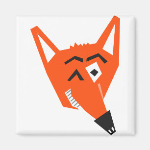 Fox Animal Cartoon Cunning Devious Evil Eye Magnet