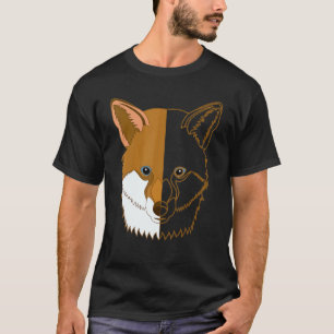 Fox Animal Cool Print Predator Hunter Motif Imprin T-Shirt