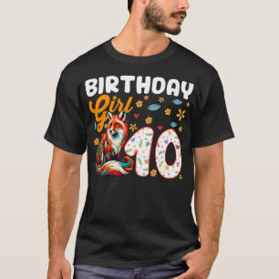 Fox Animal Lovers 10th Birthday Girl Fox B-day 10  T-Shirt