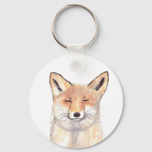 Fox animal nursery art key ring