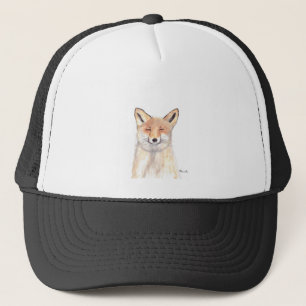 Fox animal nursery art trucker hat