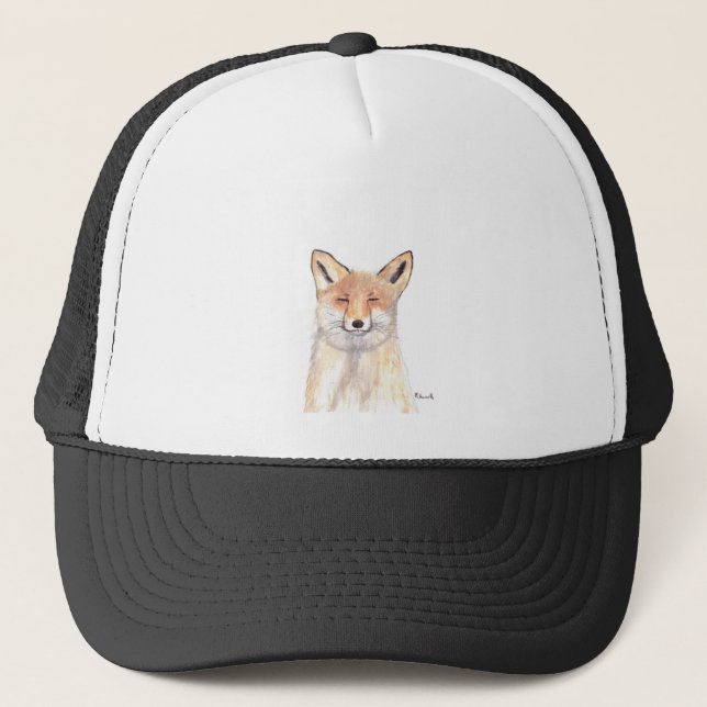 Fox animal nursery art trucker hat (Front)