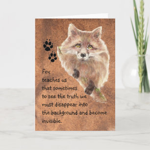 Fox, Animal Totem, Spirit Guide, Symbol Card