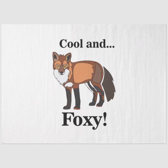 Fox Animal Wildlife Foxy Birthday Tissue Paper (Front)