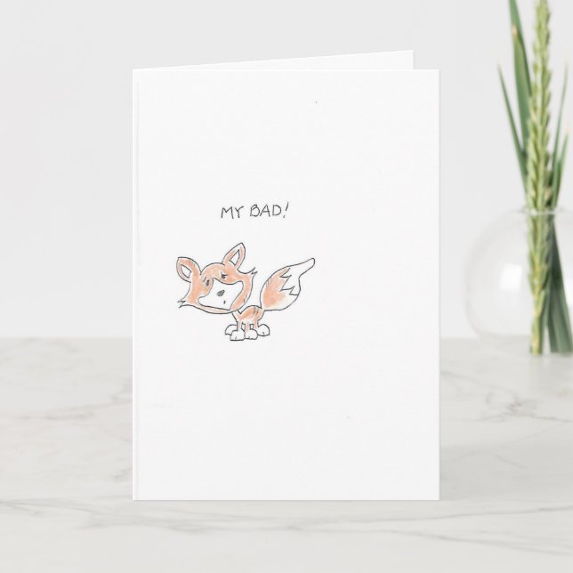 Fox apologising card (Front)