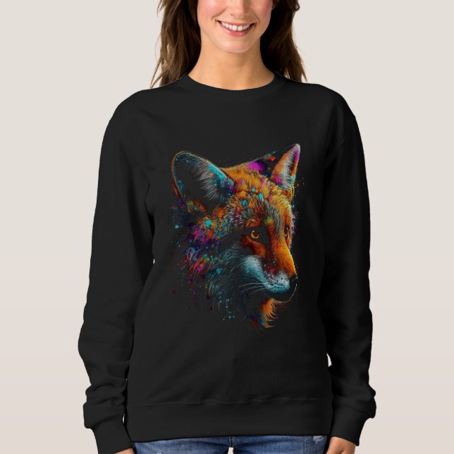 Fox Artwork  Animal  Animal Fox 14 Sweatshirt (Front)