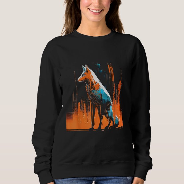 Fox Artwork  City Animal  Animal Fox Sweatshirt (Front)