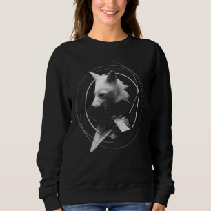 Fox Artwork Geometric Animal Art Fox Sweatshirt