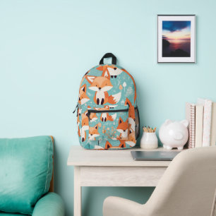 Fox artwork printed backpack