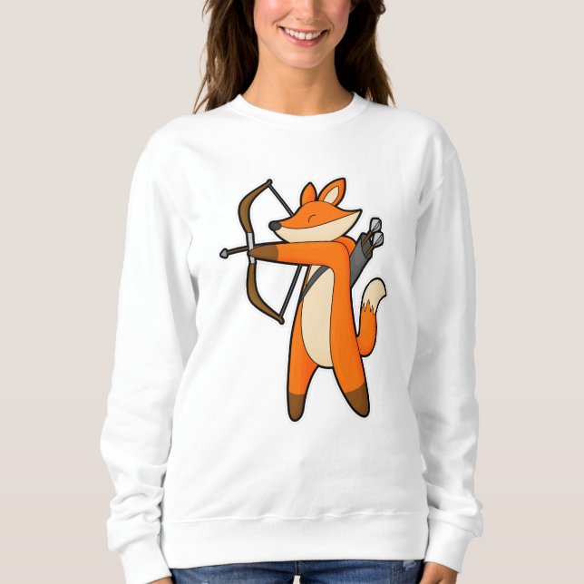 Fox as Archer with Arrow & Bow Sweatshirt (Front)