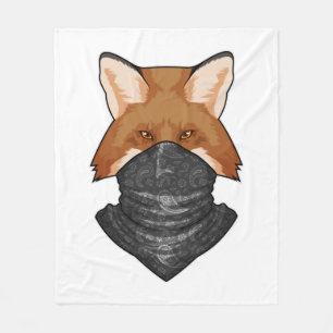 Fox as Bandit with Kerchief Fleece Blanket