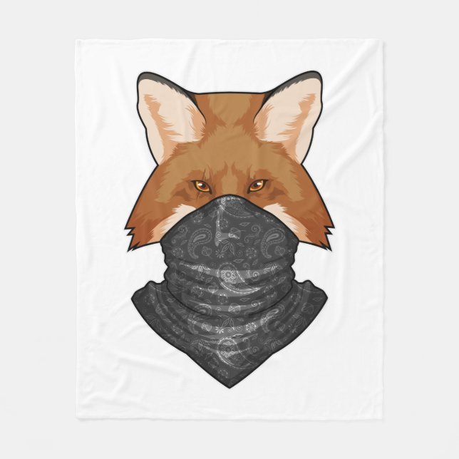 Fox as Bandit with Kerchief Fleece Blanket (Front)