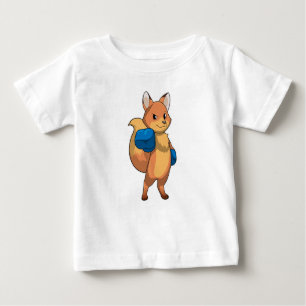 Fox as Boxer with Boxing gloves Baby T-Shirt