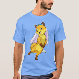 Fox as Bride with Veil 2 T-Shirt