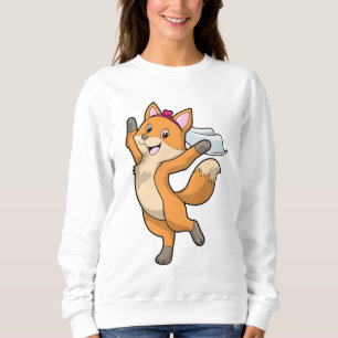 Fox as Bride with Veil & Heart Sweatshirt