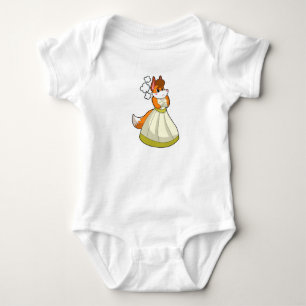 Fox as Bride with Wedding dress.PNG Baby Bodysuit