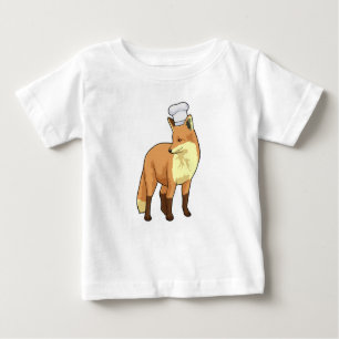 Fox as Cook with Chef hat Baby T-Shirt