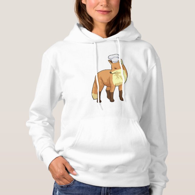 Fox as Cook with Chef hat Hoodie (Front)