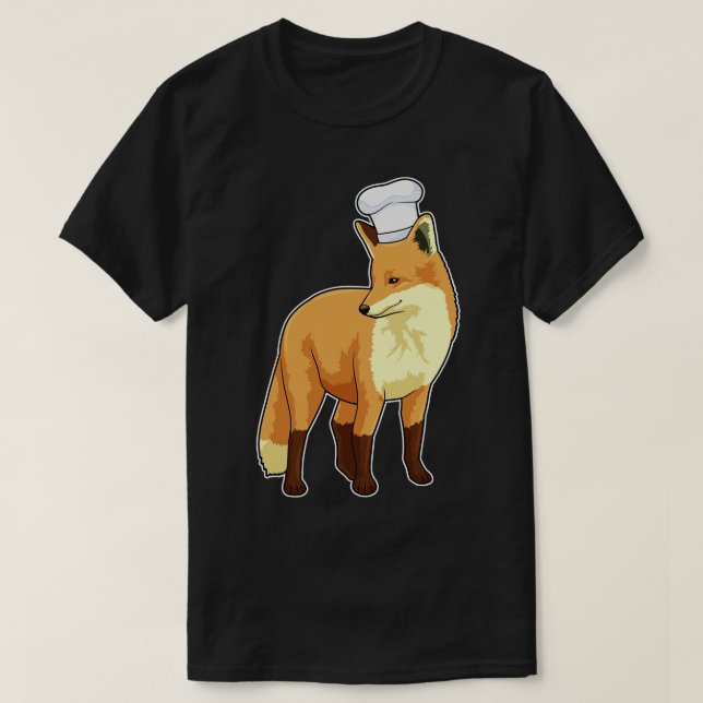 Fox as Cook with Chef hat T-Shirt (Design Front)
