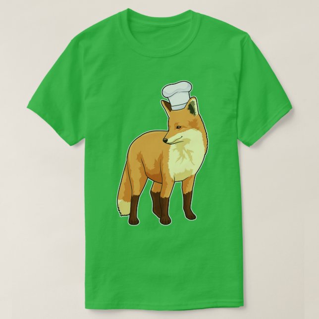 Fox as Cook with Chef hat T-Shirt (Design Front)