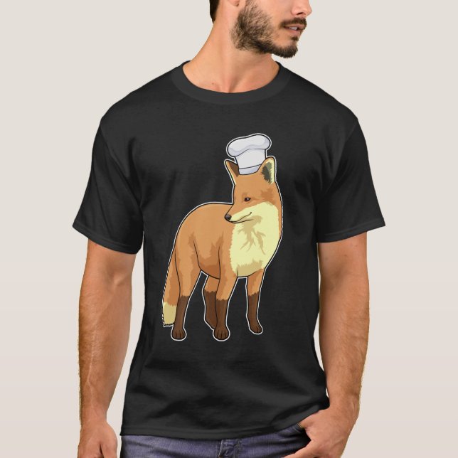 Fox as Cook with Chef hat T-Shirt (Front)