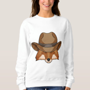 Fox as Cowboy with Hat Sweatshirt