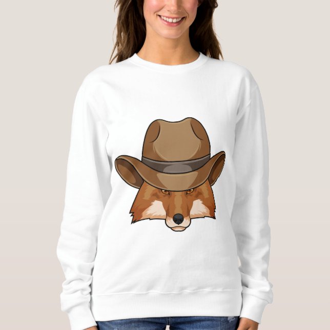 Fox as Cowboy with Hat Sweatshirt (Front)