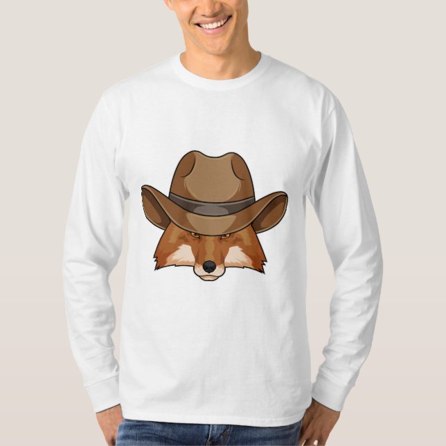 Fox as Cowboy with Hat T-Shirt (Front)
