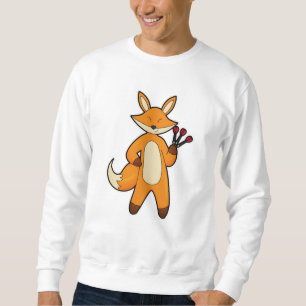 Fox as Dart player with Darts Sweatshirt