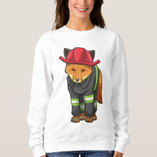 Fox as Firefighter with Helmet Sweatshirt