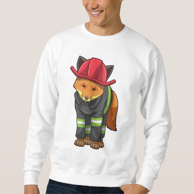 Fox as Firefighter with Helmet Sweatshirt (Front)