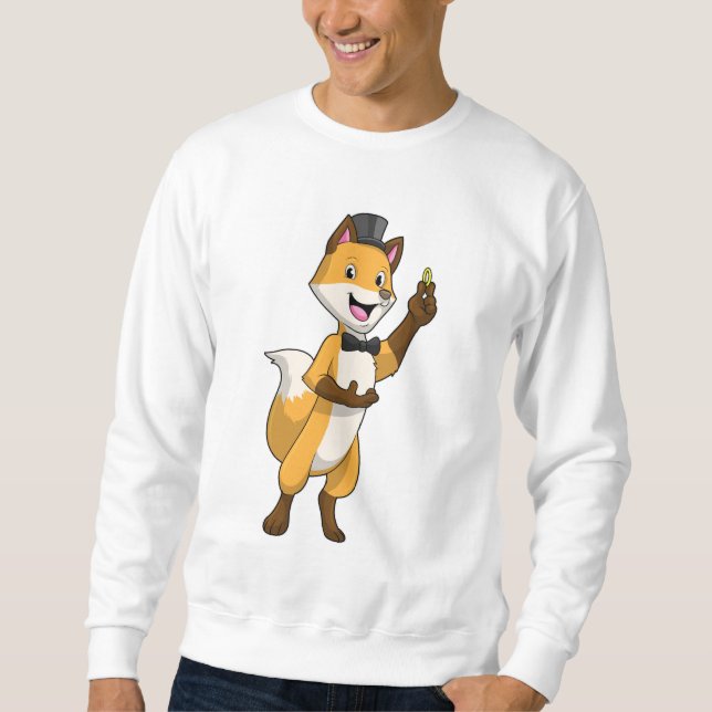 Fox as Groom with Wedding ring Sweatshirt (Front)