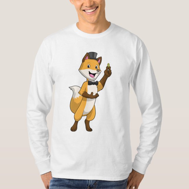 Fox as Groom with Wedding ring T-Shirt (Front)