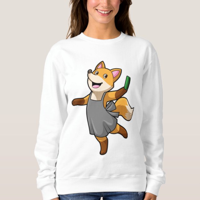 Fox as Hairdresser with Scissors Sweatshirt (Front)