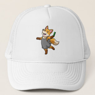 Fox as Hairdresser with Scissors Trucker Hat