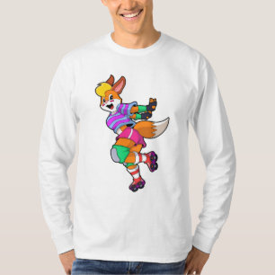 Fox as Inline Skater with Inline Skates T-Shirt