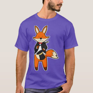 Fox as Magician with Magic wand Hat T-Shirt