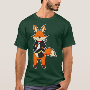 Fox As Magician With Magic Wand  Hat  T-Shirt
