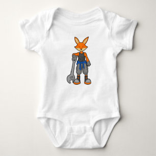 Fox as Mechanic with Spanner Baby Bodysuit