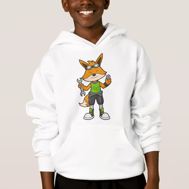 Fox as Mechanic with Wrench & Nut (Front)