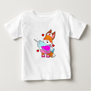 Fox as Nurse with Syringe Baby T-Shirt