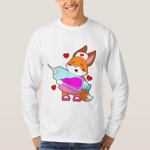 Fox as Nurse with Syringe T-Shirt