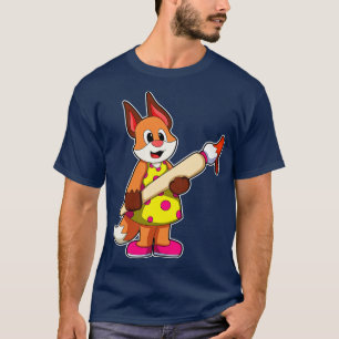 Fox as Painter with Brush Paint T-Shirt
