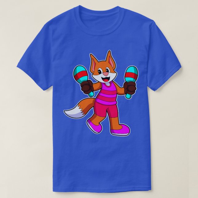 Fox as Singer with Microphone 1 T-Shirt (Design Front)