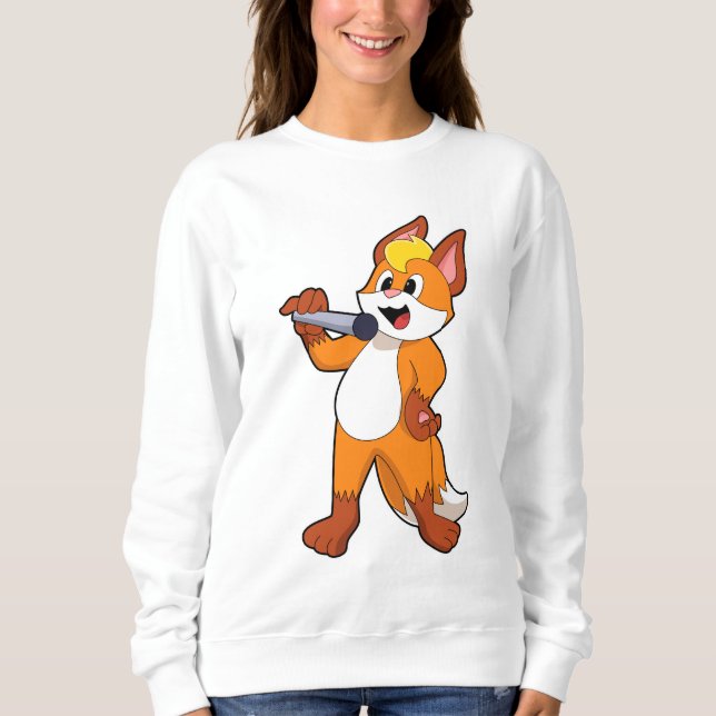 Fox as Singer with Microphone Sweatshirt (Front)