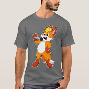 Fox as Singer with Microphone T-Shirt