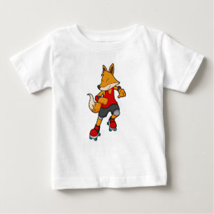 Fox as Skater with Roller skates Baby T-Shirt